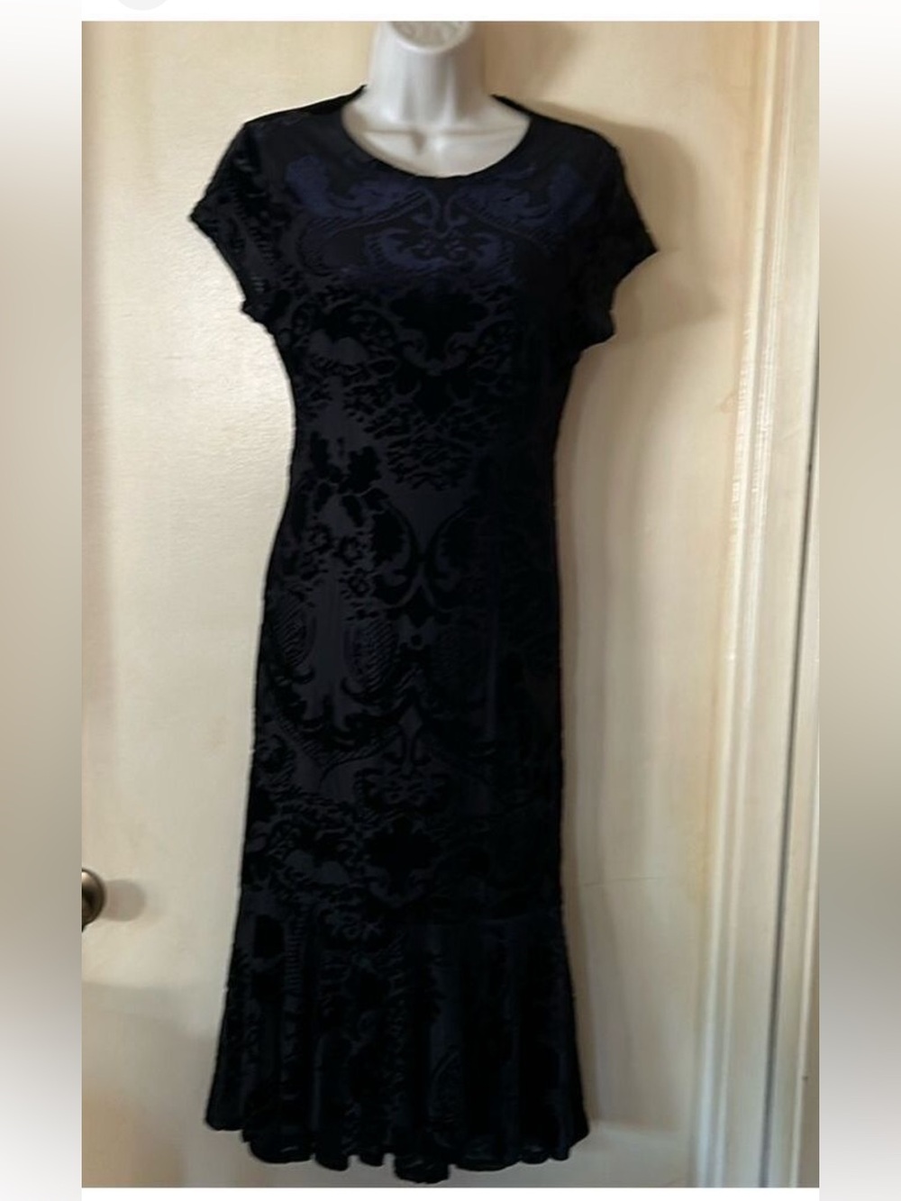 Felicity and Coco black burnout velvet mermaid dress size M